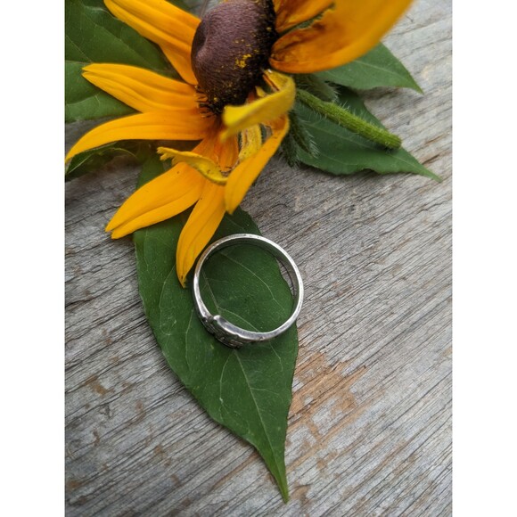 Vintage Sterling Greek Key Ring - Picture 7 of 10